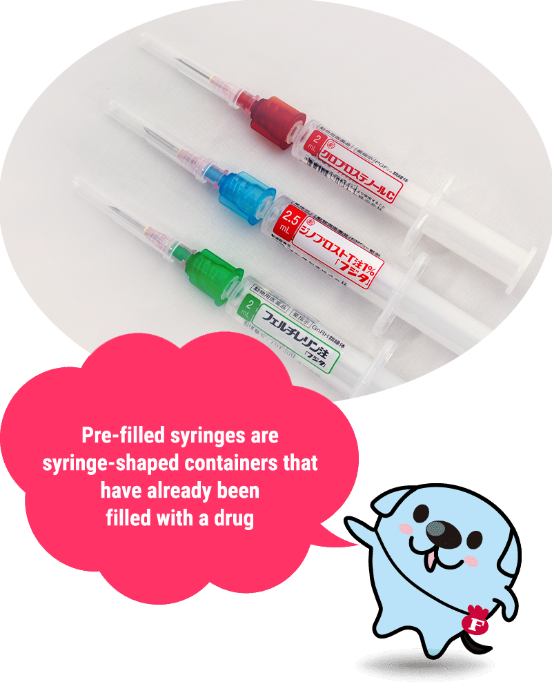 Pre-filled syringes are syringe-shaped containers that have already been filled with a drug.